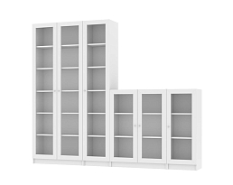 Изображение товара Книжный шкаф Билли 413 white ИКЕА (IKEA) со стеллажом на сайте adeta.ru